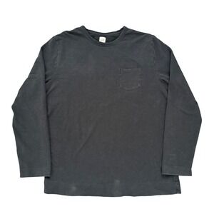 Vintage 00s GAP Mens Long Sleeve Pocket T Shirt Crew Neck Casual Gray Size XL